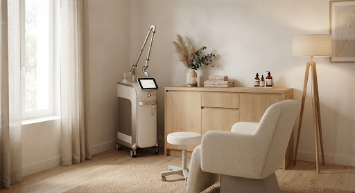 Einblick in das fiktive Kosmetikstudio